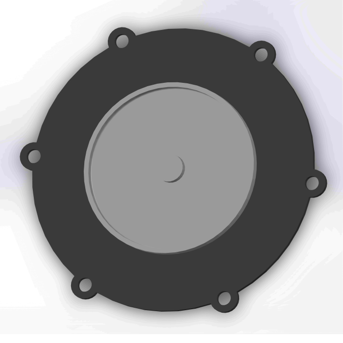 How do rubber valve diaphragms contribute to the precision and accuracy of pressure control and regulation systems?