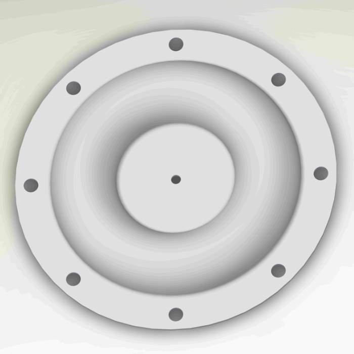 How do custom rubber diaphragm perform in vacuum applications, and are there special considerations for these conditions?